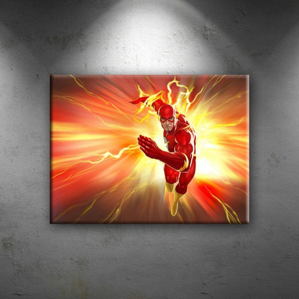 The Flash Süper Kahramanlar Dekoratif Canvas Tablo