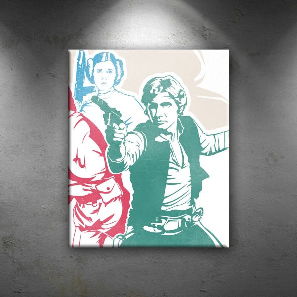 Star Wars Retro Afiş Dekoratif Canvas Tablo