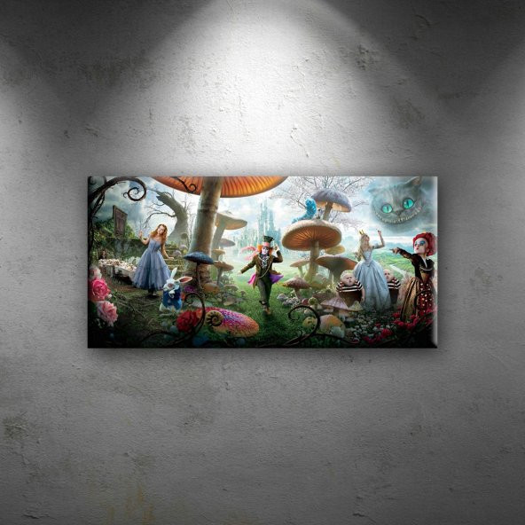 Alice Harikalar Diyarında Tim Burton Dekoratif Canvas Tablo