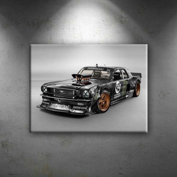 Ford Mustang Modifiyeli Otomobil Dekoratif Canvas Tablo