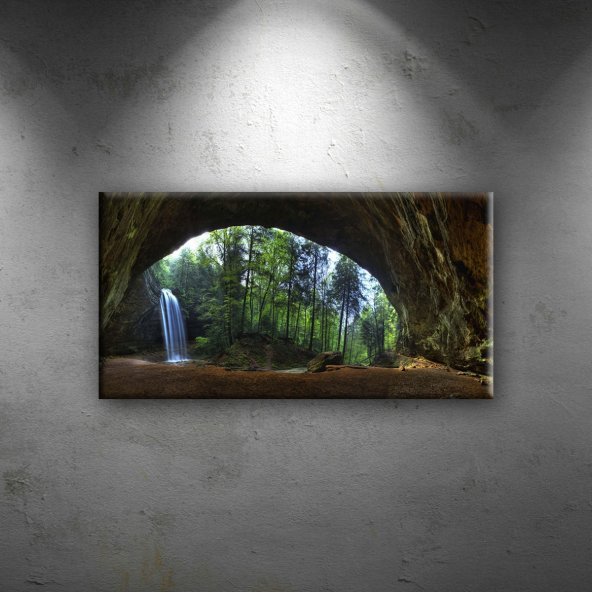 Doğa Harikası Şelale Manzarası Dekoratif Canvas Tablo