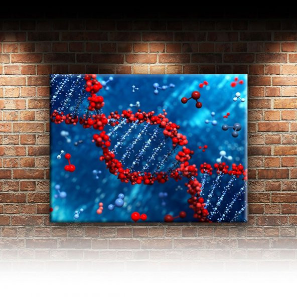 İnsan Dna Dizilimi Genetik Fantastik Dekoratif Canvas Tablo - 2