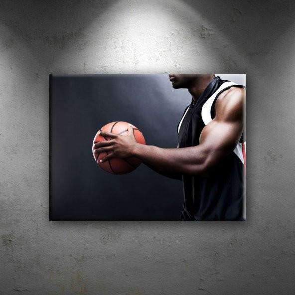 Basketbol ve Oyuncu Spor Dekoratif Kanvas Tablo