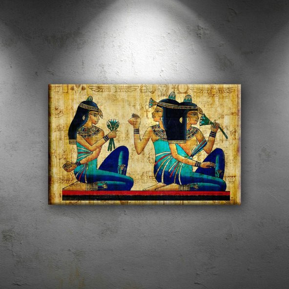 Mısır Papirus Sanat Dekoratif Kanvas Tablo