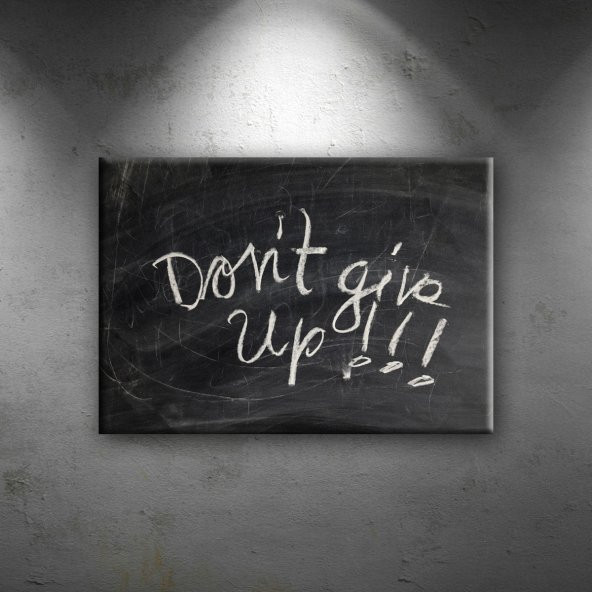 Dont Give Up Motivasyon Fotoğraf Dekoratif Kanvas Tablo