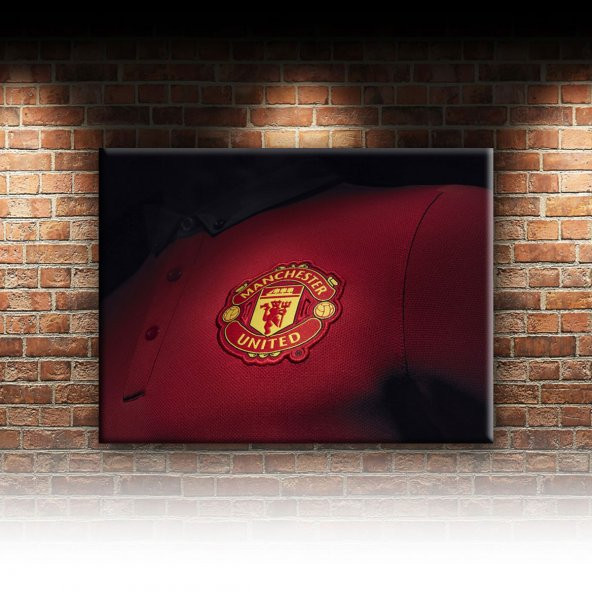 Manchester United Logo Futbol Spor Dekoratif Kanvas Tablo - 2