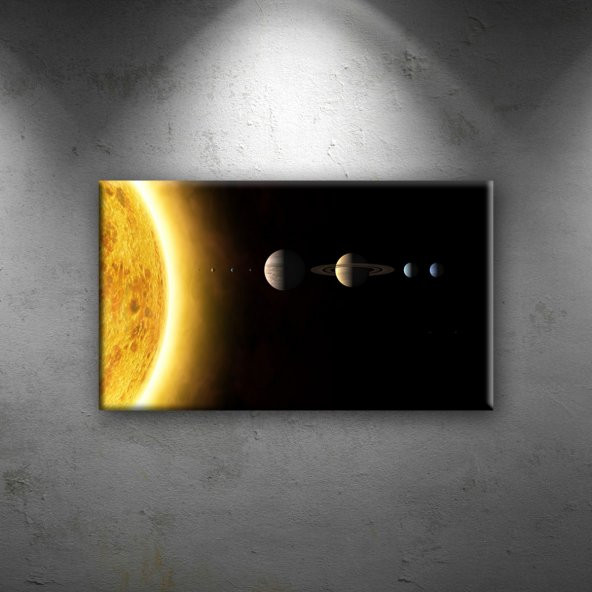 Güneş Sistemi Dekoratif Kanvas Tablo