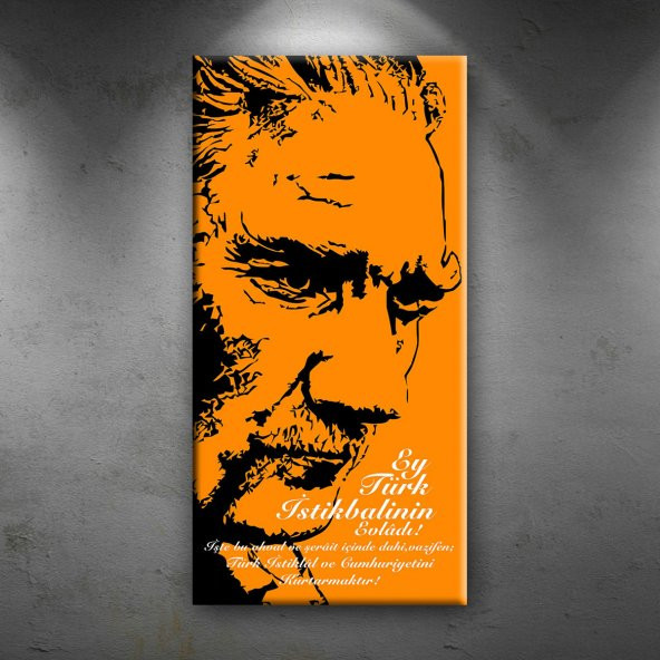 Ey Türk İstikbalinin Evladı Atatürk Unique Kanvas Tablo 2