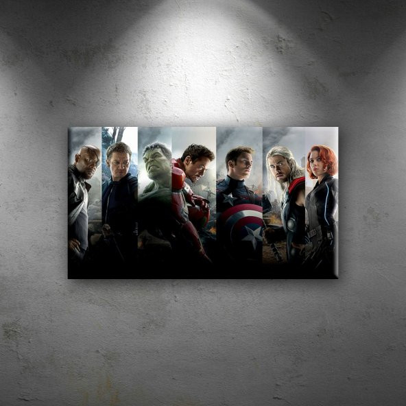 Avengers-Yenilmezler Karakterleri Süper Kahramanlar Kanvas Tablo