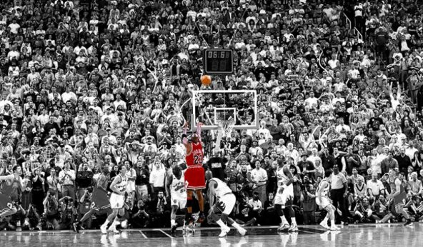 Michael Jordan Son Saniye Atış Kanvas Tablo - 3