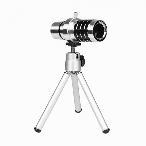 Vestel V3 12X Zoom Lens Teleskop ve Tripod Markacase