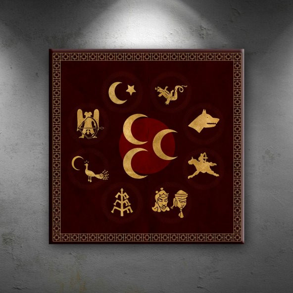 Türk Devletleri Türk Tarihi Unique Kanvas Tablo - 1