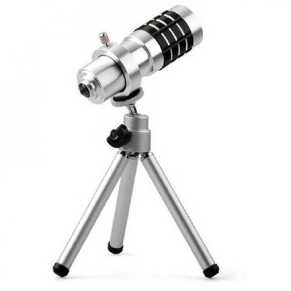 Huawei P10 Lite 12X Zoom Lens Teleskop ve Tripod Markacase