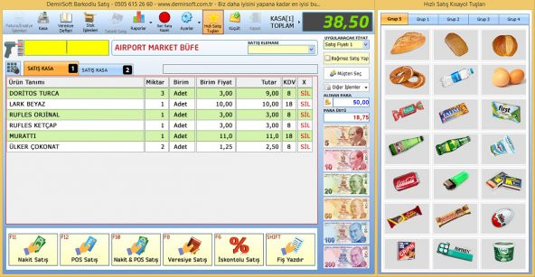 Barkod Okuyucu + Fiş Yazıcı + Barkodlu Satış Programı - 2