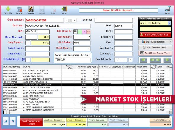 Barkod Okuyucu + Fiş Yazıcı + Barkodlu Satış Programı - 4