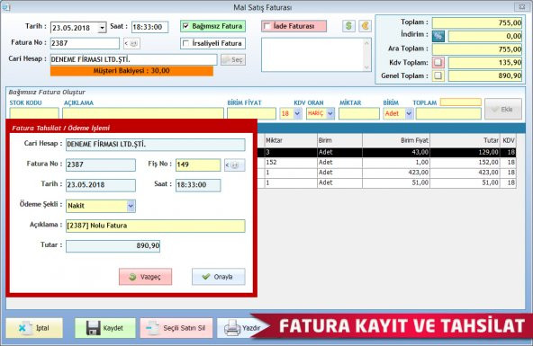 Kırtasiyeler İçin Barkodlu Satış Programı Demirsoft - 6