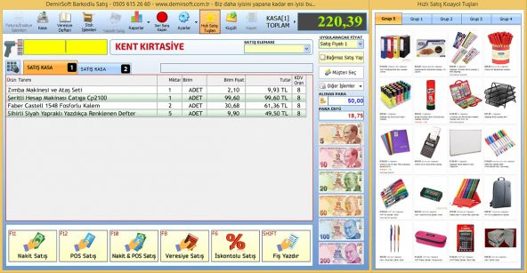 Kırtasiyeler İçin Barkodlu Satış Programı Demirsoft