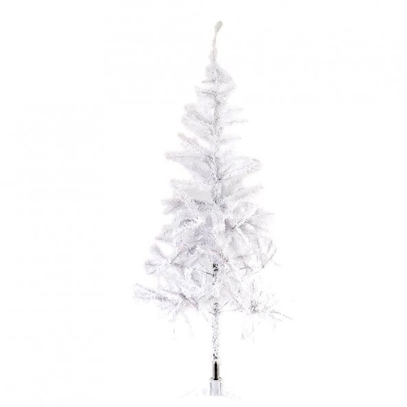 1 Adet Beyaz Yılbaşı Çam Ağacı 180cm Demir Ayaklı Noel Ağacı
