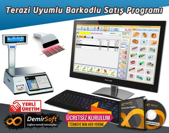 Terazi Uyumlu Barkodlu Satış Programı Demirsoft