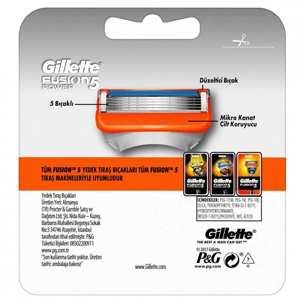 GILLETTE FUSION POWER BIÇAK 2Lİ