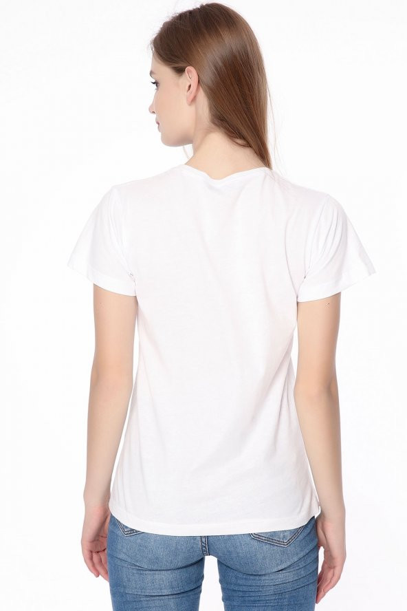 Teletabi Baskılı Kısa Kol T-Shirt Beyaz 0128 - 6