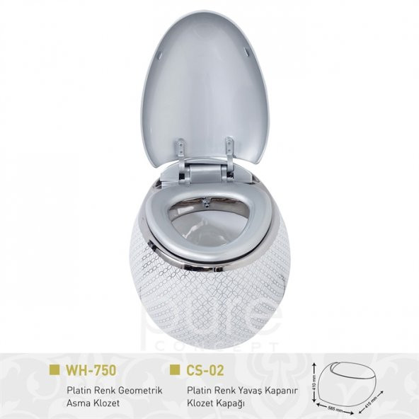 Circular Platin Asma Klozet - 1
