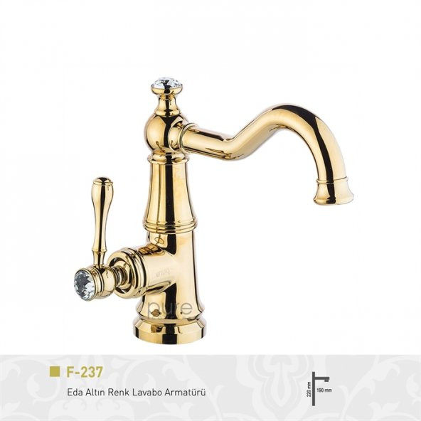 Eda Altın Lavabo Armatürü