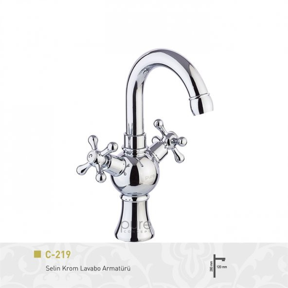 Selin Krom Lavabo Armatürü - 1