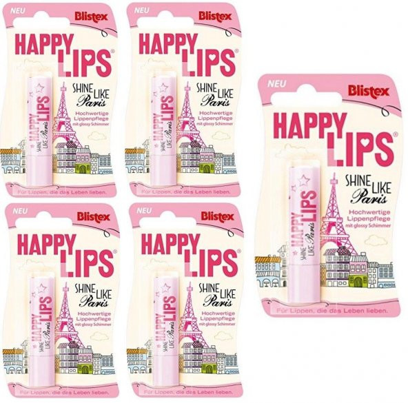 Blistex Happy Lips Paris Lip Balm 3.7 gr 5li Eko Set