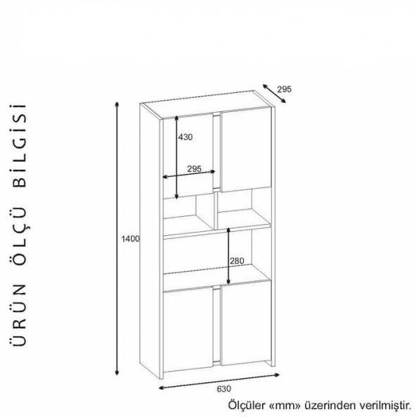 BMdekor Çok Amaçlı Dolap Banyo Mutfak Kiler Atlantis Beyaz Ceviz - 3