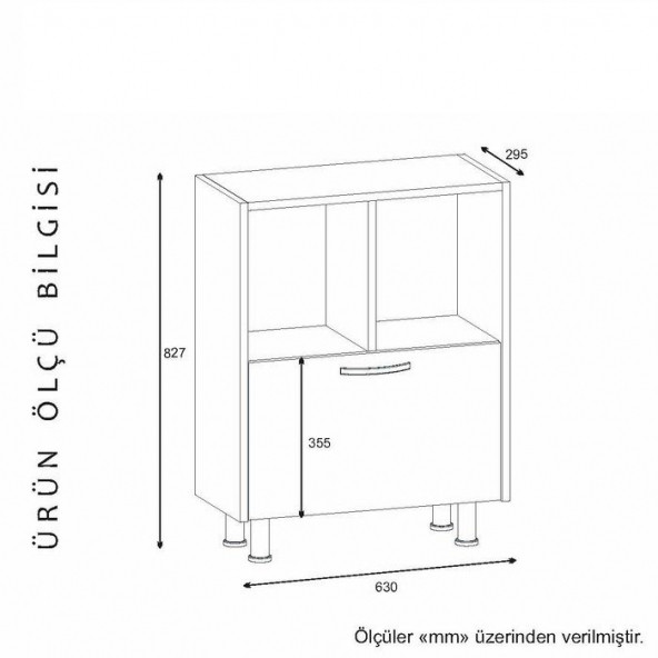 BMdekor Çok Amaçlı Dolap Banyo Mutfak Kiler M Kod-2 - 3