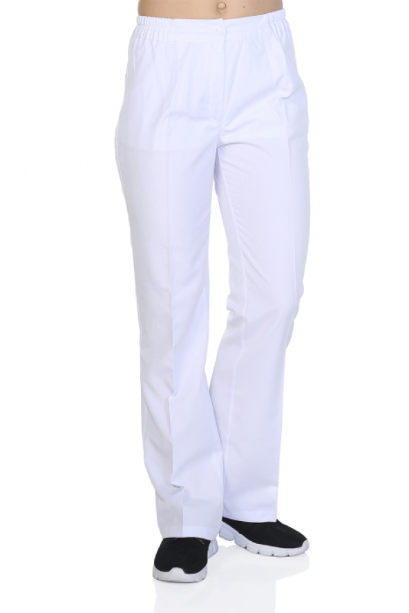 Tipmod Doktor Hemşire Pantolonu Bayan 130-B Tek Alt Beyaz Pantolo