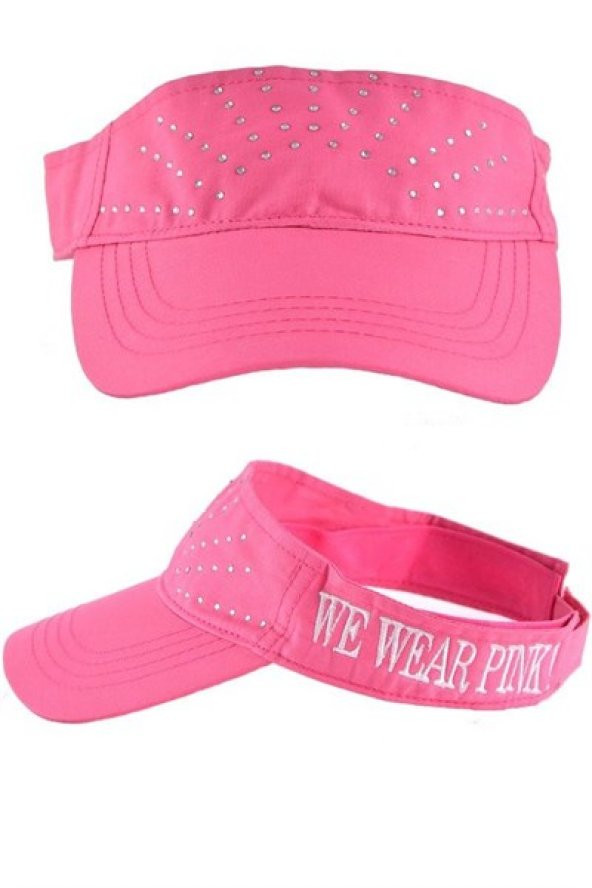 We Wear Pink Sloganlı Taşlı Şapka