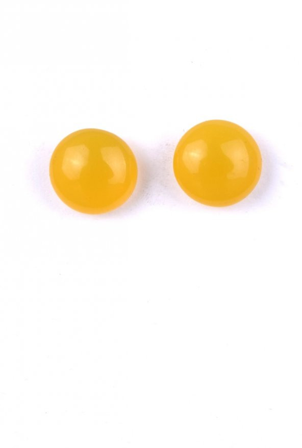 Bonalodi Sarı Düğme Kadın Küpe