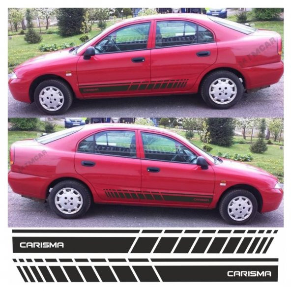 Mitsubishi Carisma Yan Şerit Oto Sticker - 4