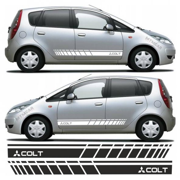 Mitsubishi Colt Yan Şerit Oto Sticker - 3
