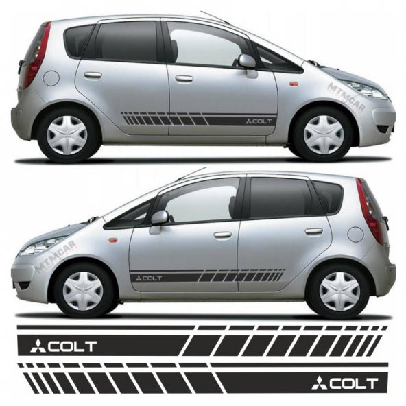 Mitsubishi Colt Yan Şerit Oto Sticker - 5