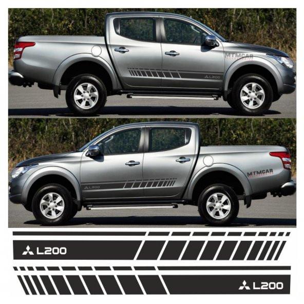 Mitsubishi L200 Yan Şerit Oto Sticker - 3