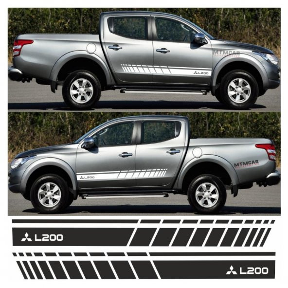 Mitsubishi L200 Yan Şerit Oto Sticker - 5