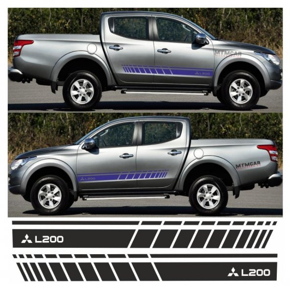 Mitsubishi L200 Yan Şerit Oto Sticker - 2