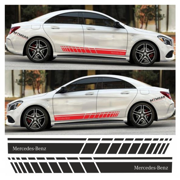Mercedes Benz Yan Şerit Oto Sticker - 2