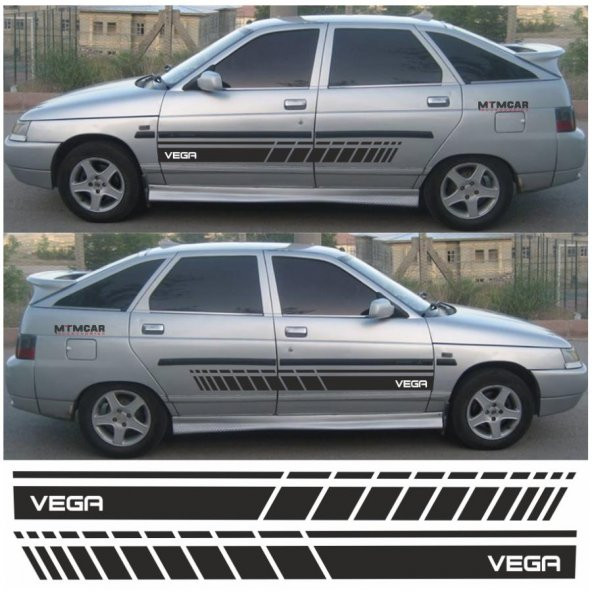 Lada Vega Hb Yan Şerit Oto Sticker - 5