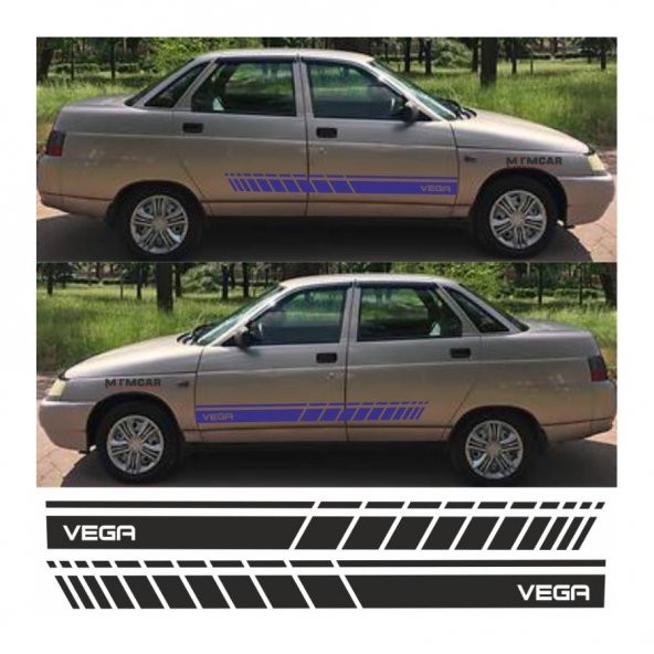 Lada Vega Yan Şerit Oto Sticker - 2