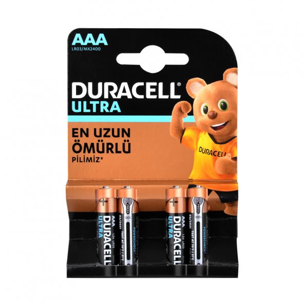 Duracell Ultra Power Powercheck AAA İnce Kalem Pil 4lü - 1
