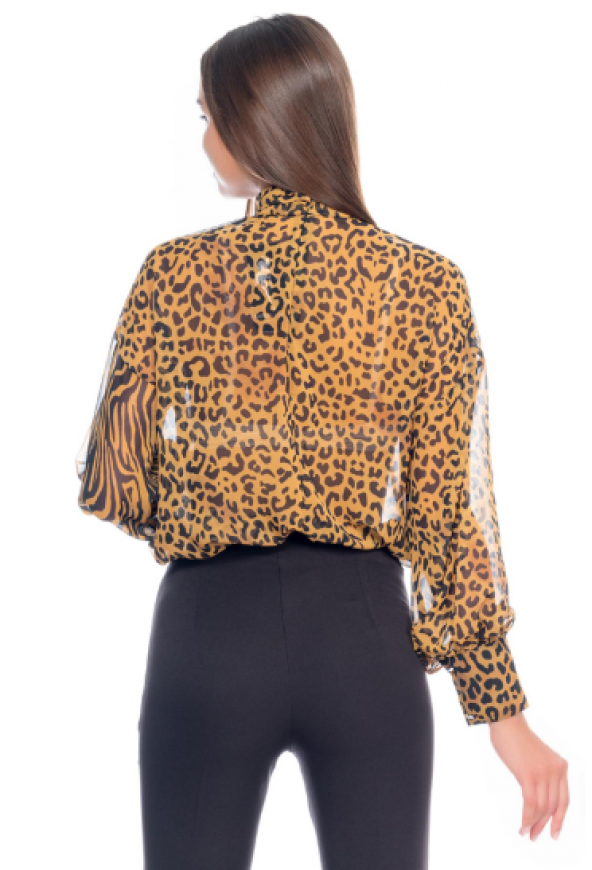 ZEBRA BLUZ SAFRAN KOL DETAYLI - Resim 2