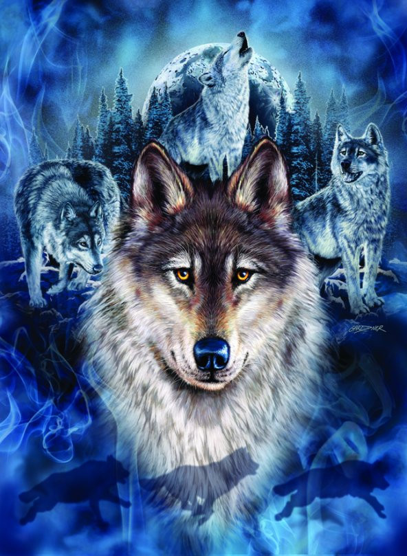Puzzle 1000 Parça / Kurt Timi / Wolf Team - 1