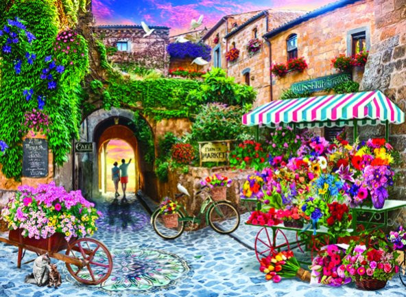 Puzzle 1000 Parça / Çiçek Pazarı / The Flower Market