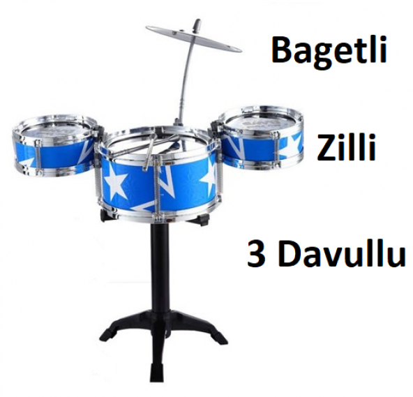 Mini Oyuncak Bateri Davul Seti