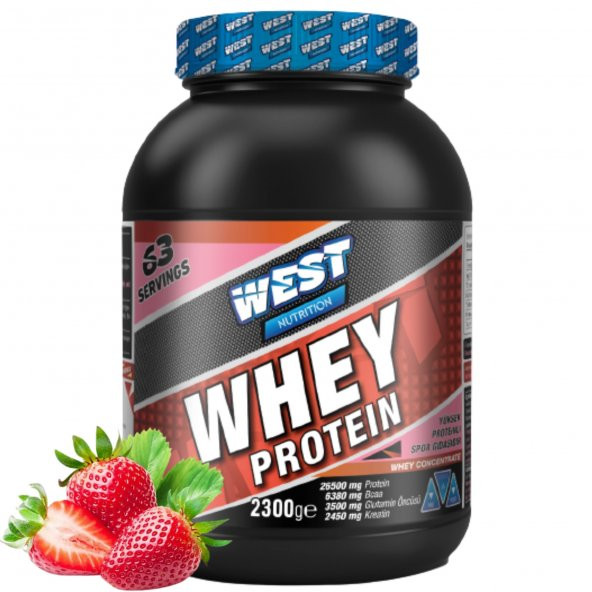 West Nutrition Whey Protein Tozu 2300 gr 63 Servis HEDİYELİ