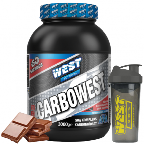 West Nutrition Carbowest Karbonhidrat Tozu 3000 gram 60 Servis  - HEDİYELİ